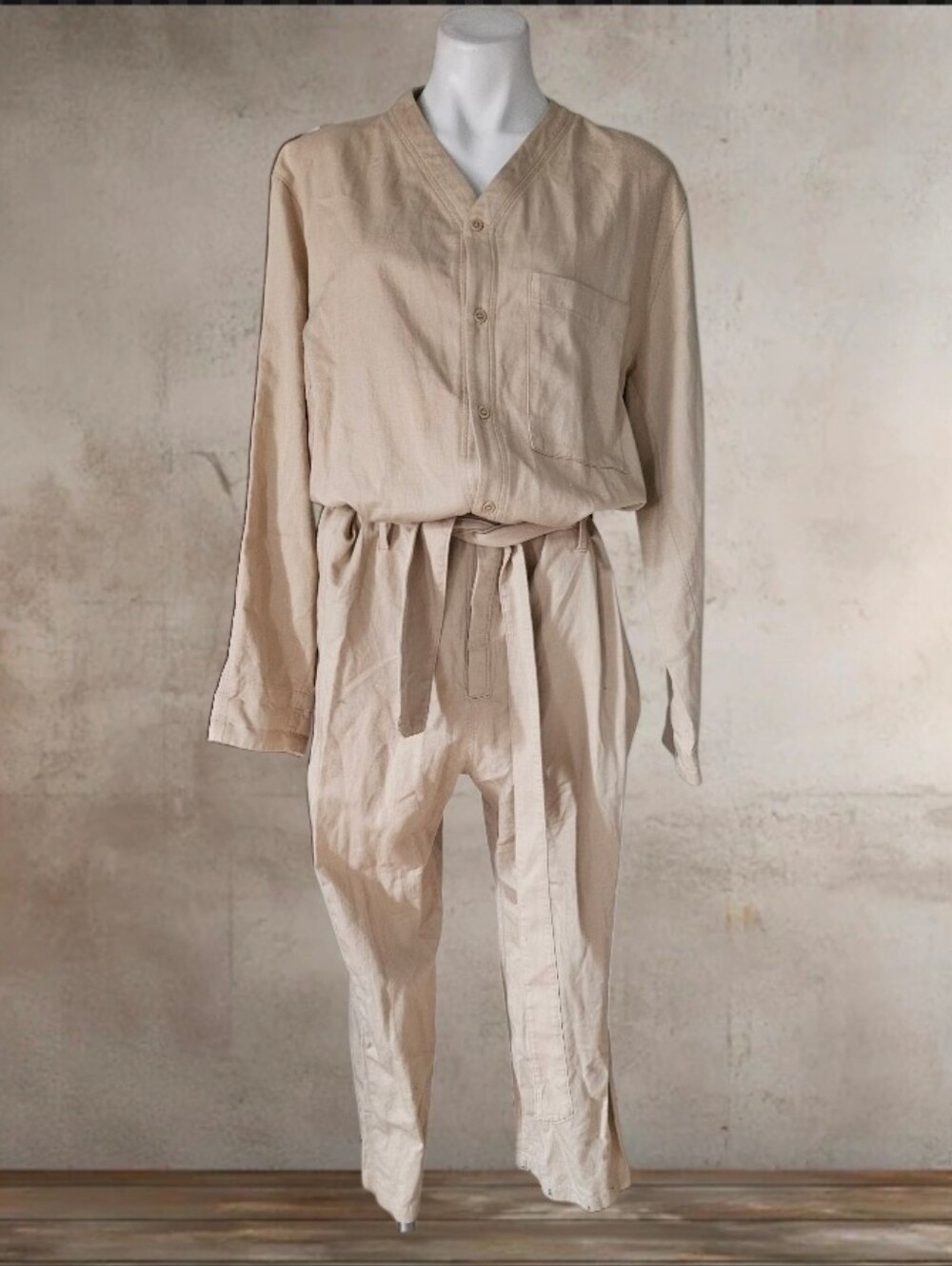 COS Relaxed Tie-Waist Jumpsuit Medium